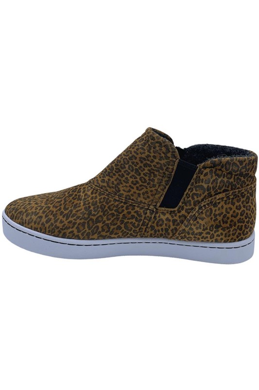 Clarks Collection Warm Lined Sneaker Boots Pawley Leopard