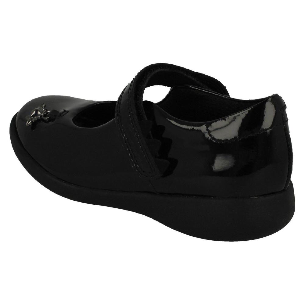 Clarks Girl Dinosaur Detailed Mary Jane Style School Shoes - Etch Fun K