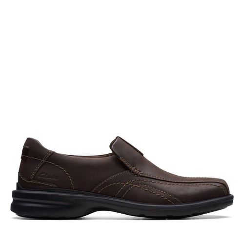 Clarks Men's Gessler Step Loafer Dark Brown 10
