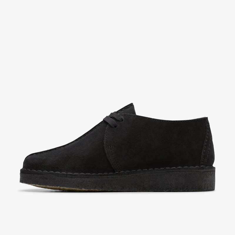 Clarks Originals Desert Trek Men's Black Suede Shoes 26178476