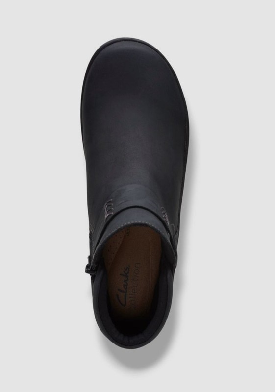 Clarks Women's Black Cora Rae Button Strap Ankle Booties Shoes Size 6