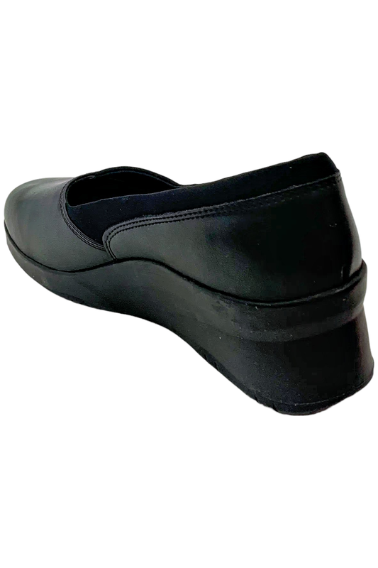 Clarks Women's Suttyn Walk Leather Wedges Black Leather