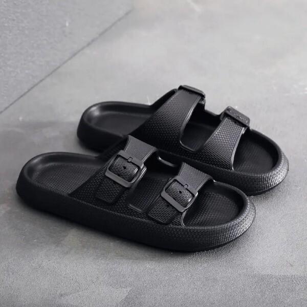 Cloud Slides For Women Men EVA Sandals Thick Sole Adjustable Buckles Slippers