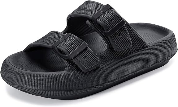 Cloud Slides For Women Men EVA Sandals Thick Sole Adjustable Buckles Slippers