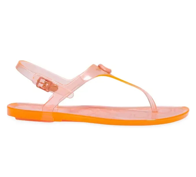 Coach Caleigh Soft Leather Slingback Thong Sandals Womens Size 9 M A01211 •