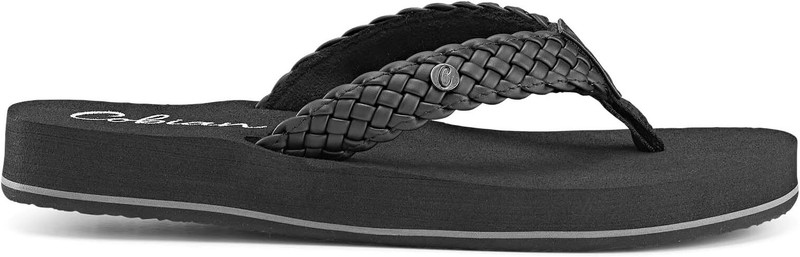 Cobian Braided Bounce Womens Size 6 Black Synthetic Flip Flops Sandals Shoes