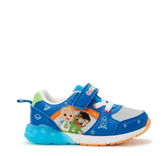 Cocomelon Toddler Boys SIZE 12 Light Up Athletic Sneaker Color BLUE New