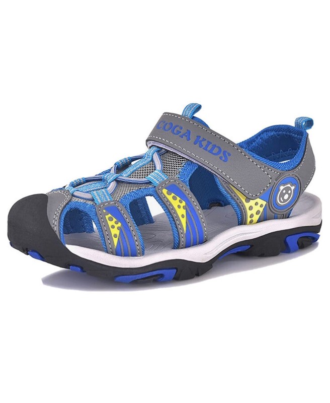 Coga Blue & Grey Kids Closed Toe Sandals Little Boy Size 1.5