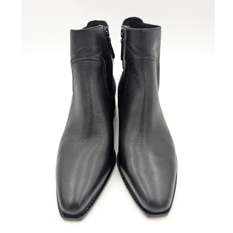 Cole Haan Naia Pointed Toe Block Heel Booties Women's Black Size US8B EU39