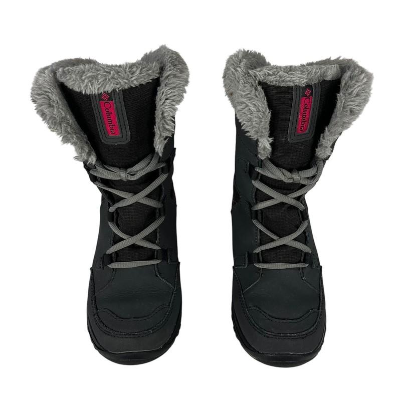Columbia Boots Girls 5 Ie Maided II Gray Snow Winter Faux Fur Insulated