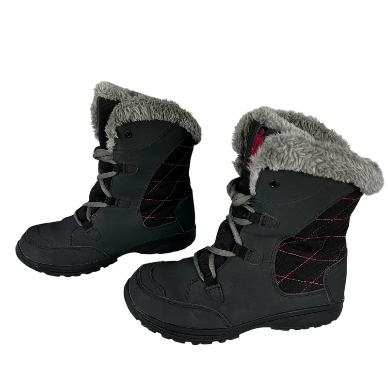 Columbia Boots Girls 5 Ie Maided II Gray Snow Winter Faux Fur Insulated