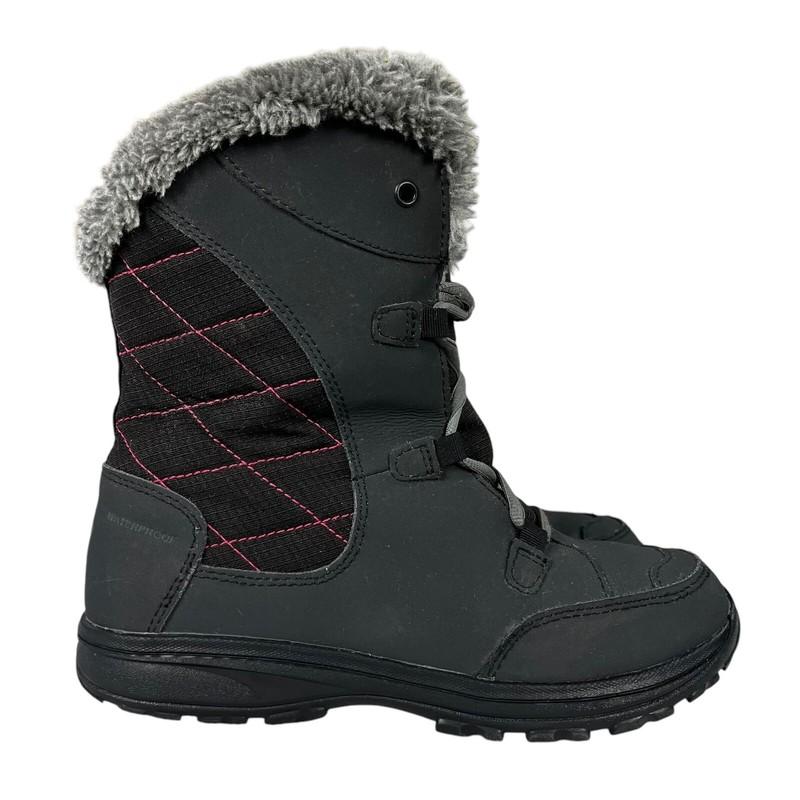 Columbia Boots Girls 5 Ie Maided II Gray Snow Winter Faux Fur Insulated