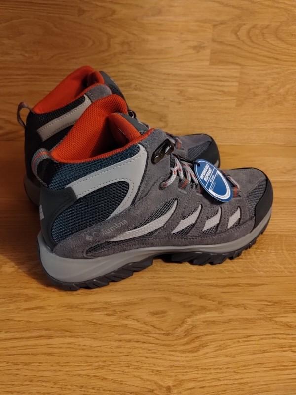 Columbia Crestwood Mid WP Waterproof Hiking Shoes Trail Boots Gray Womens Sz 7.5
