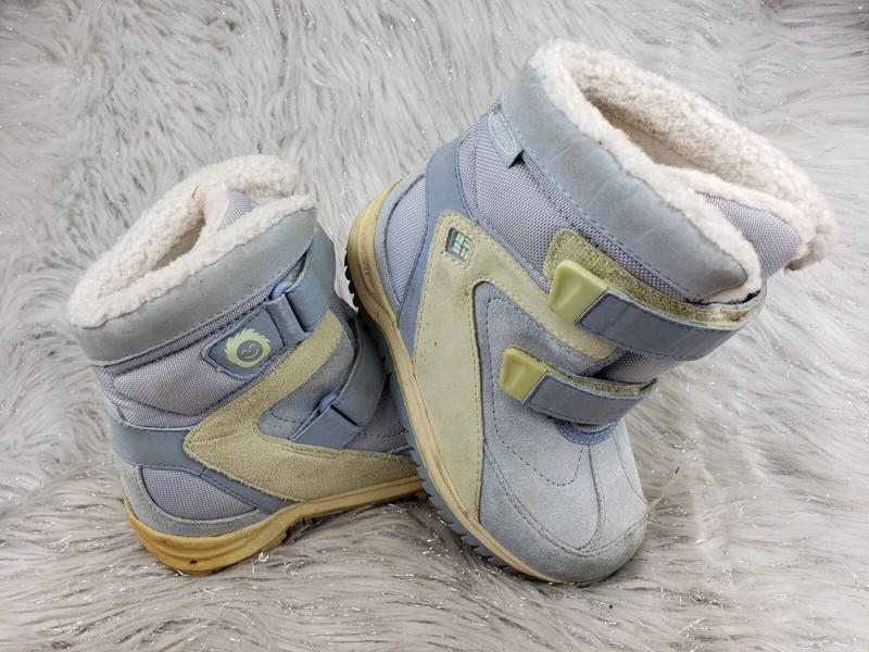 COLUMBIA Nanuk Baby Blue Suede Winter Snow Boots Little Kids Size US 10 EUR 27