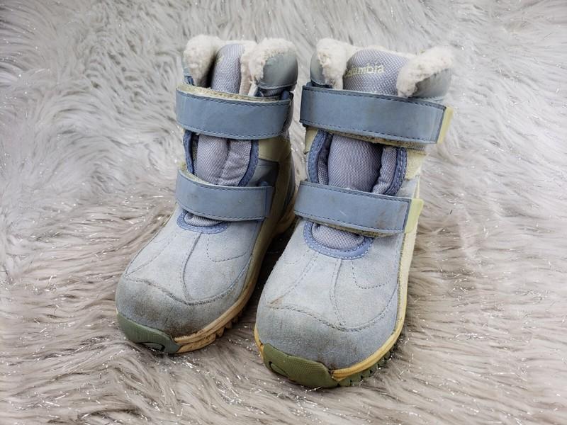 COLUMBIA Nanuk Baby Blue Suede Winter Snow Boots Little Kids Size US 10 EUR 27