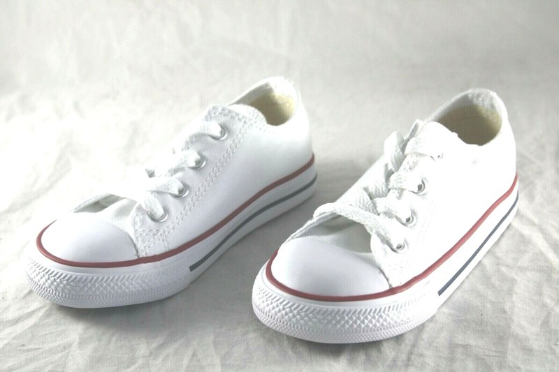 CONVERSE 7J256 OPTICAL WHITE LOW TOP CANVAS CASUAL BABY SHOE TODDLER