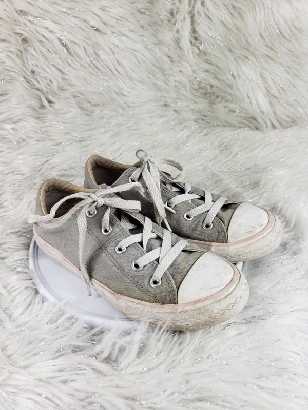 CONVERSE ALL STAR 660908F Girls Juniors Size 2 Gray Pink Shoes Sneakers