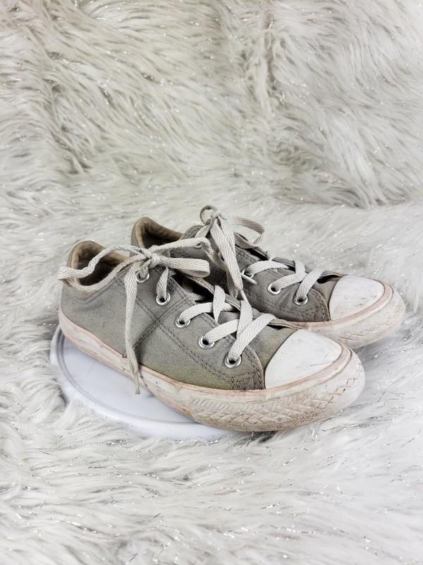 CONVERSE ALL STAR 660908F Girls Juniors Size 2 Gray Pink Shoes Sneakers