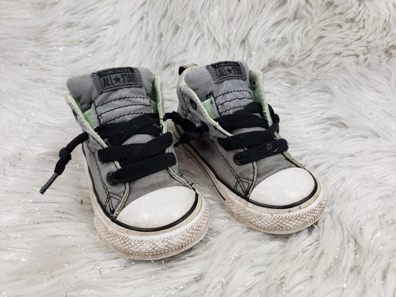 CONVERSE ALL STAR 760866F Chuck Taylors Gray Sneakers Infant Size US 7 EUR 23
