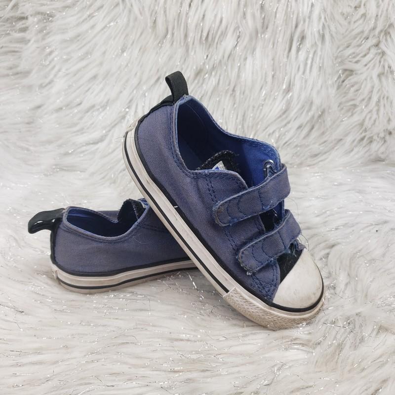 CONVERSE ALL STAR 761965F Blue Athletic Shoes Easy On Little Kids Sz US 9 EUR 25