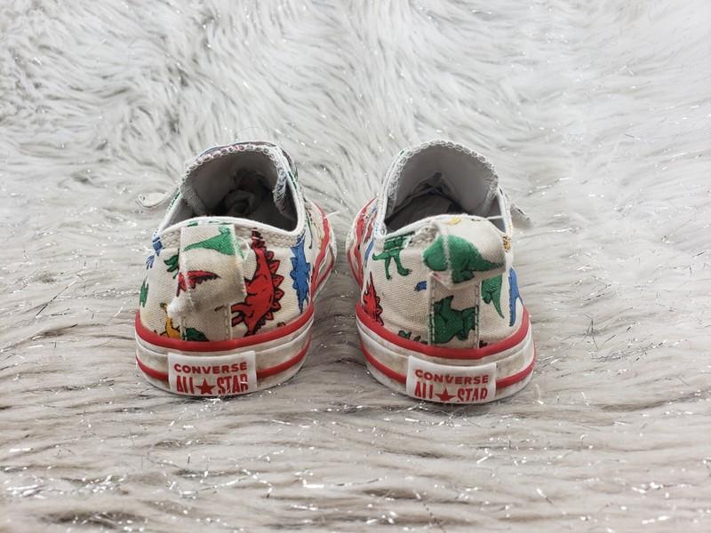 CONVERSE ALL STAR 76713C Dinosaur Easy On Sneakers White Size Kids US 7 EUR 23
