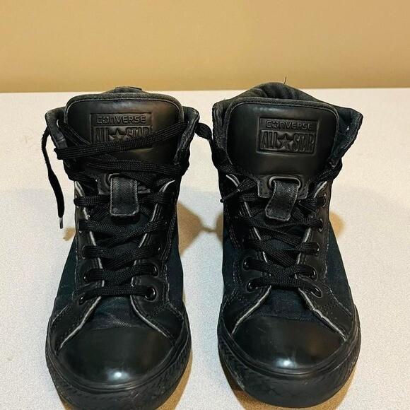 CONVERSE All Star Black High Tops Junior 3 Thick Heavy Duty Sneakers