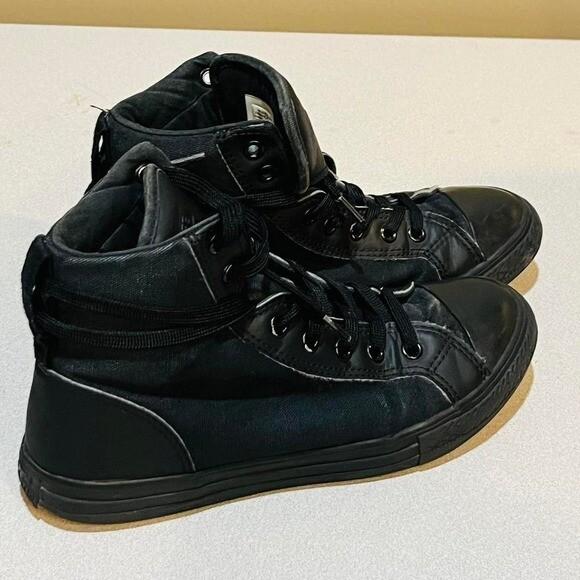 CONVERSE All Star Black High Tops Junior 3 Thick Heavy Duty Sneakers