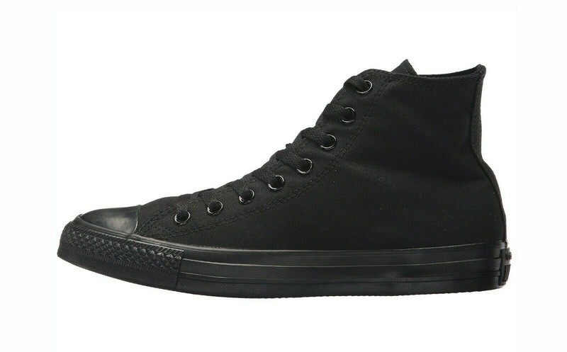 CONVERSE All Star Chuck Taylor High Boys Girls Shoes Black Mono Canvas Sneakers