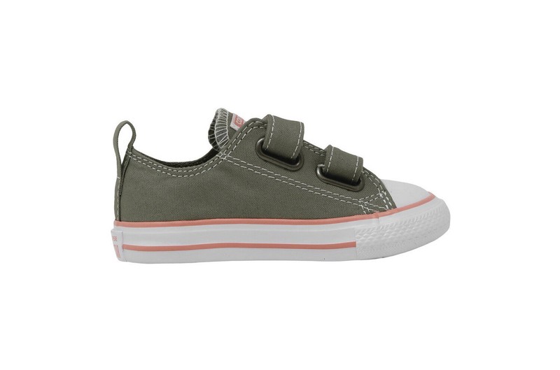 Converse All Star Dark Stucco Gray Canvas Shoes Infants Babies Toddlers Sneakers