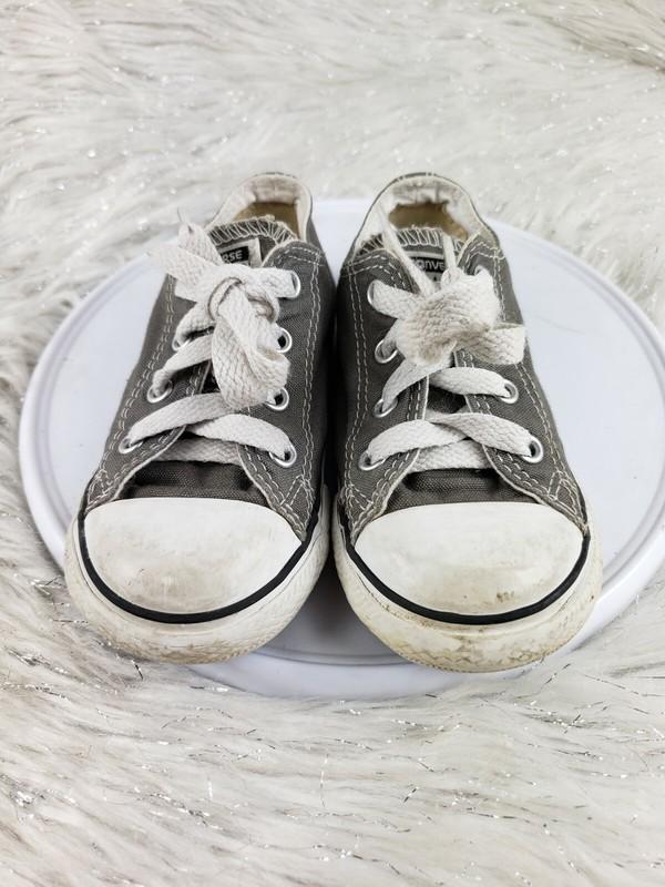 CONVERSE ALL STAR Infants Size 8 Gray Lace Up Sneakers