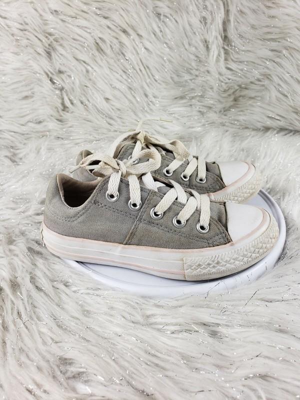 CONVERSE ALL STAR Junior Size 11 Gray Pink Sneakers