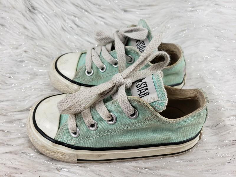 CONVERSE ALL STAR Light Green Sneakers Infants Size 6 / 22