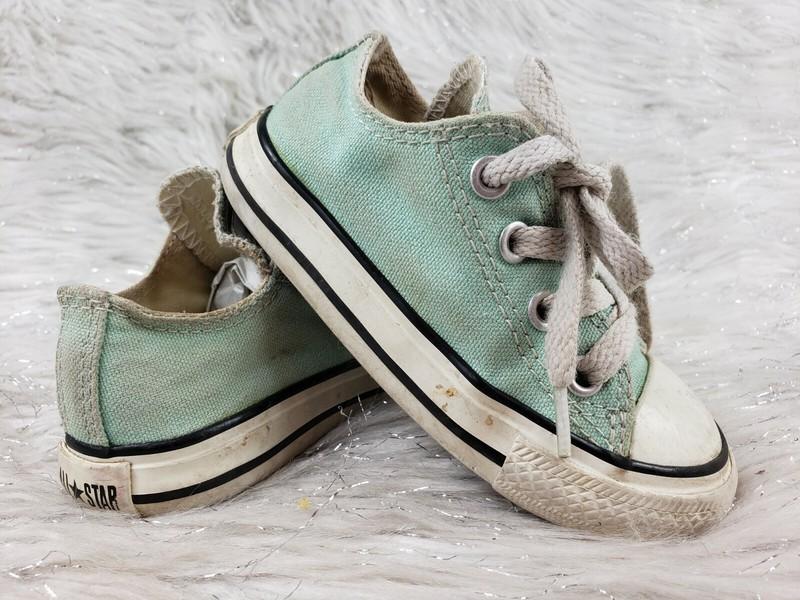 CONVERSE ALL STAR Light Green Sneakers Infants Size 6 / 22