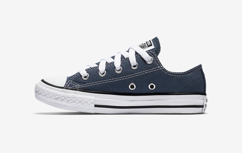 CONVERSE All Star Low Navy Blue Chucks Big Kids Boys Girls Skate Shoes 3J237