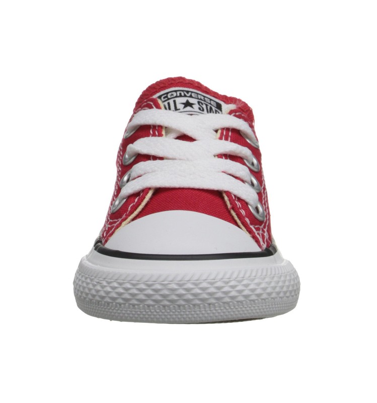 Converse All Star Low Top Babies Toddlers Girls Boys Red Canvas Shoes