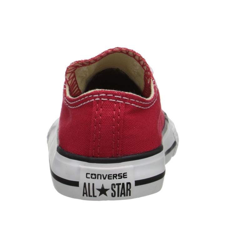 Converse All Star Low Top Babies Toddlers Girls Boys Red Canvas Shoes
