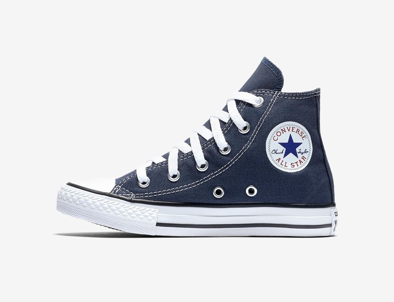 CONVERSE All Star Navy Blue Hi Chuck Shoes Little Girls Boys Children 3J233