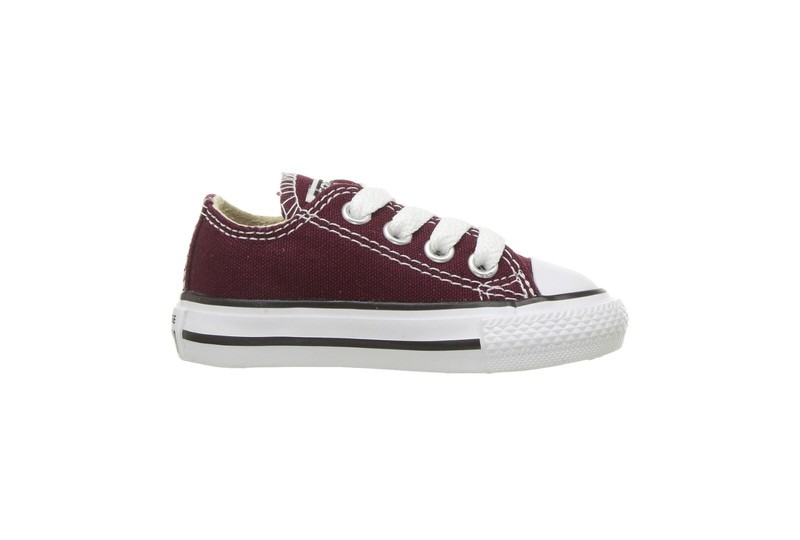 Converse All Star Ox Burgundy Canvas Shoes Infants Babies Toddlers Sneakers