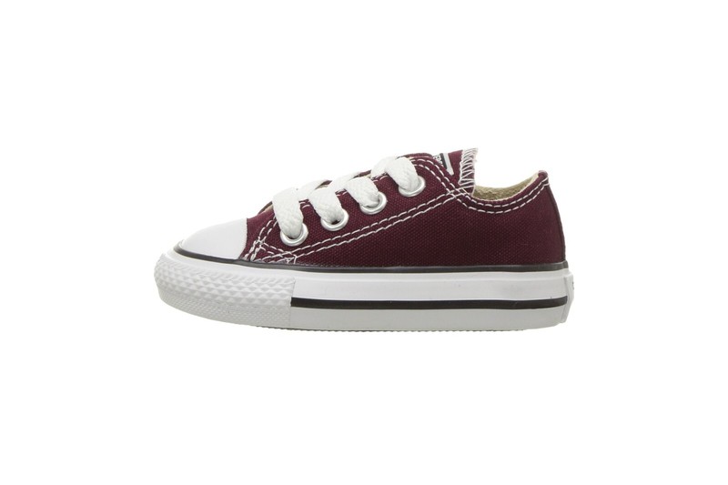 Converse All Star Ox Burgundy Canvas Shoes Infants Babies Toddlers Sneakers