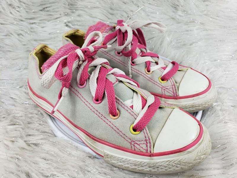 CONVERSE All Star Pink Gray Sneakers Junior Size 3
