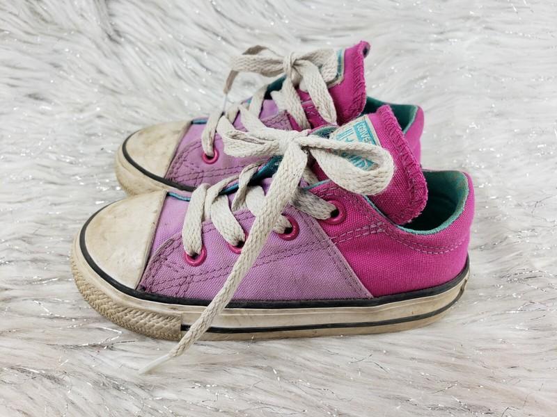 CONVERSE ALL STAR Pink Purple Blue Sneakers Infants Size 7 / 23
