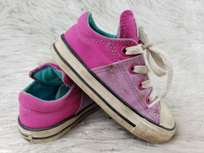CONVERSE ALL STAR Pink Purple Blue Sneakers Infants Size 7 / 23