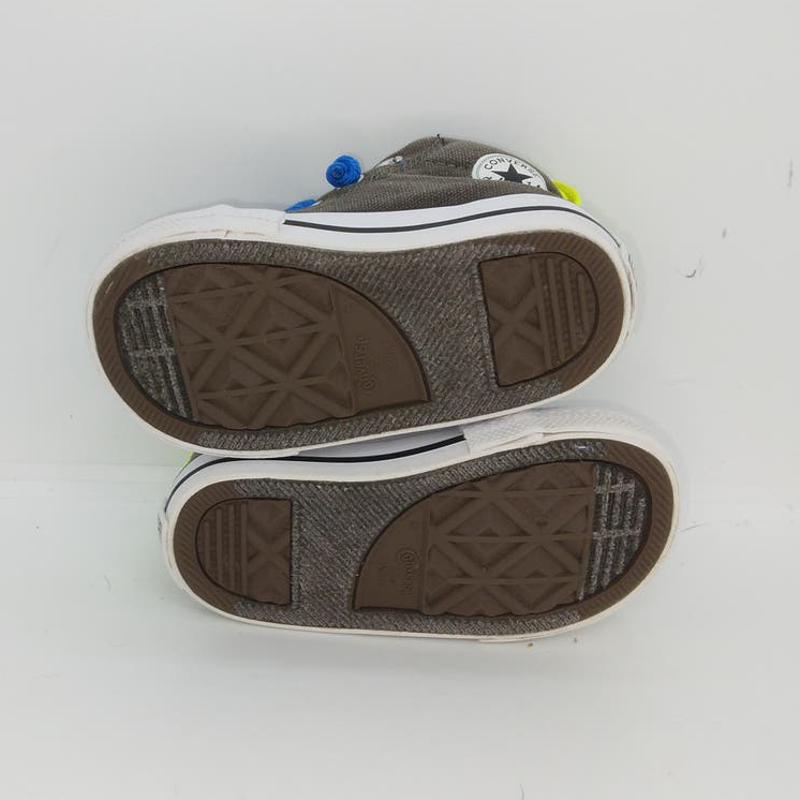 Converse AS Chuck Taylor Toddler Pre-owned HiTop Gray/Blue Sneakers - Sz. 4