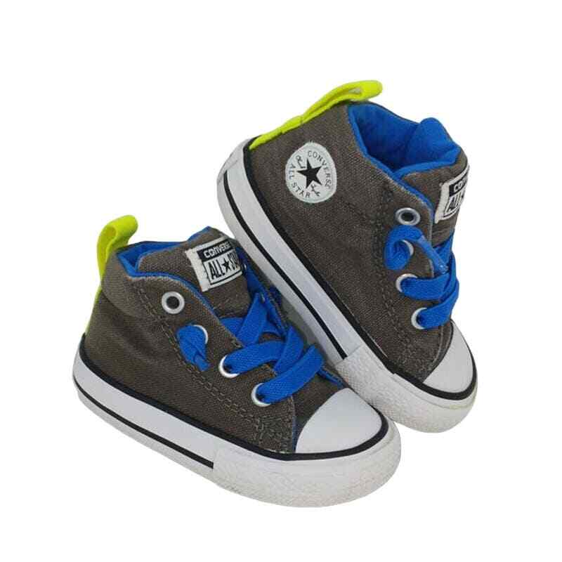 Converse AS Chuck Taylor Toddler Pre-owned HiTop Gray/Blue Sneakers - sz. 4