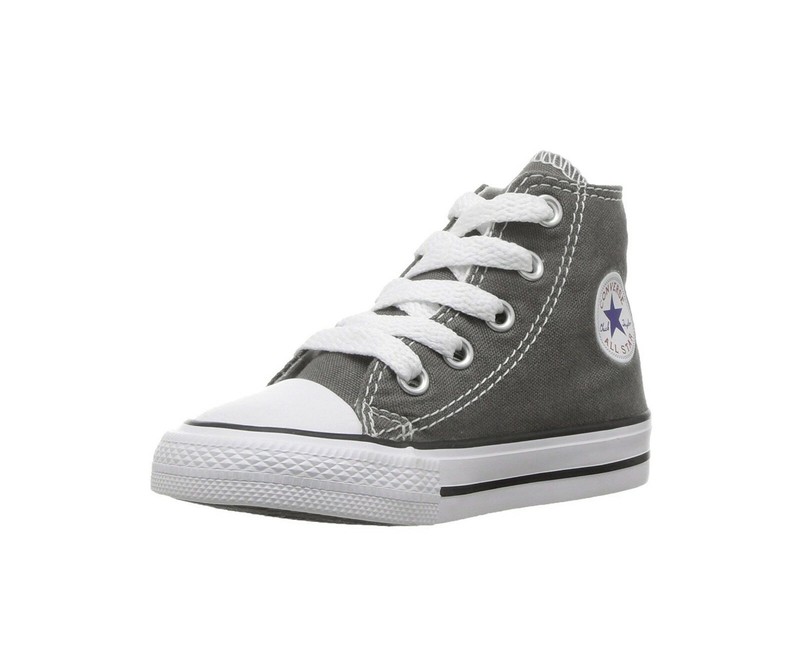 Converse Babies Toddlers Boys Girls All Star Size 4 Canvas Charcoal Gray Shoes