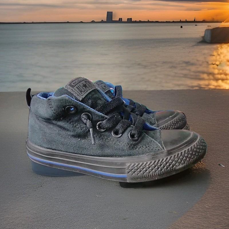 Converse Boy's Size 13 Black/Blue; Nice Fade On Them Chuck Taylor All*Star