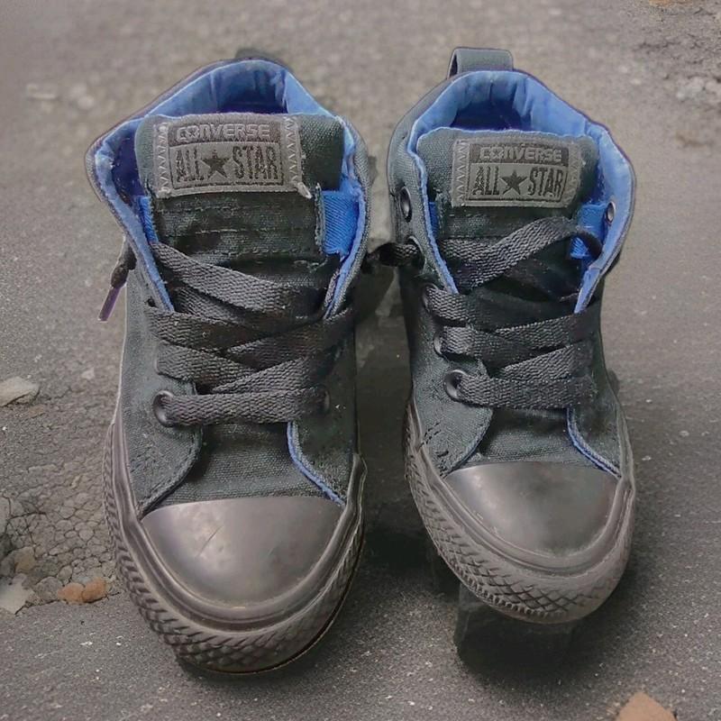 Converse Boy's Size 13 Black/Blue; Nice Fade On Them Chuck Taylor All*Star