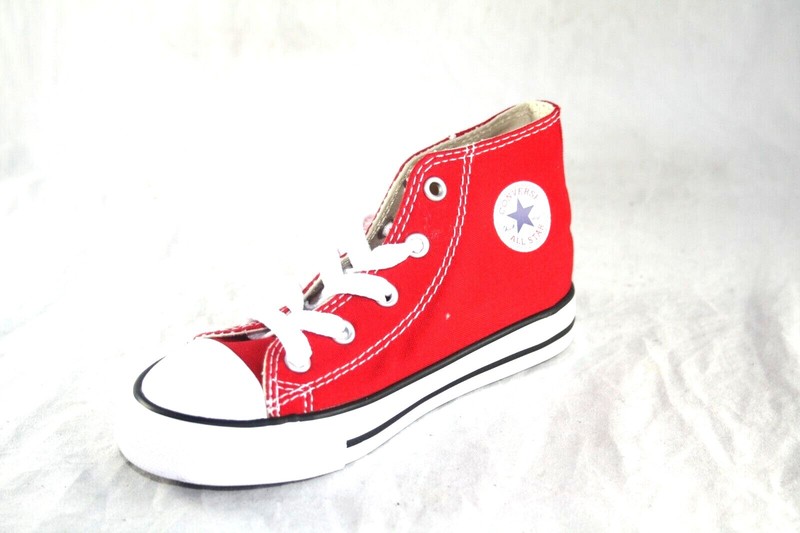 CONVERSE CANVAS BABY SHOE 7J232 RED HI CASUAL SHOE TODDLER