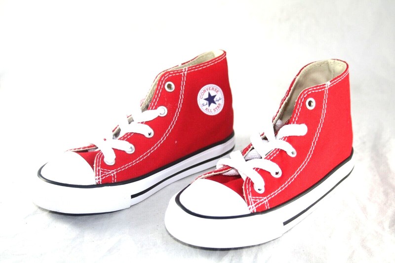 CONVERSE CANVAS BABY SHOE 7J232 RED HI CASUAL SHOE TODDLER