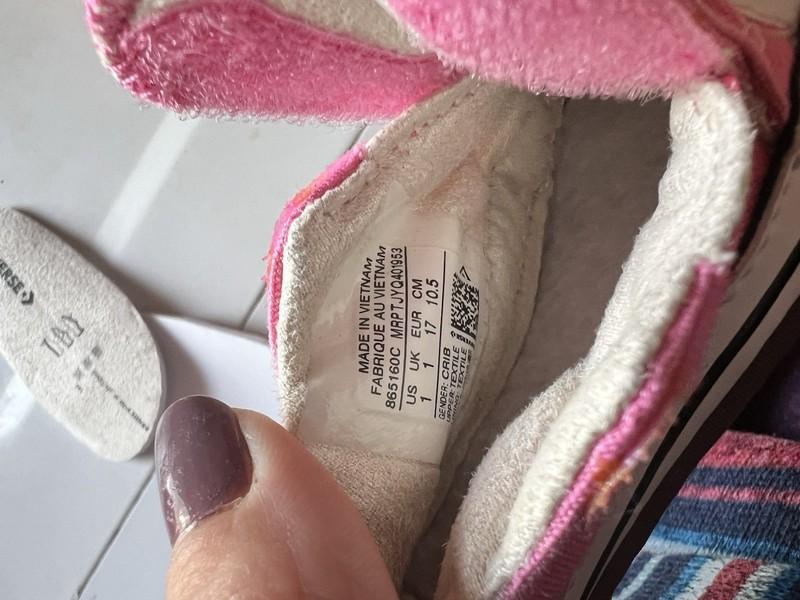 Converse Chuck Taylor All Star Crib Shoes Infant Pink White